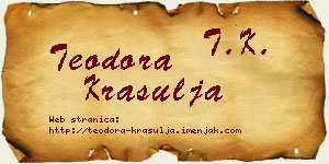 Teodora Krasulja vizit kartica